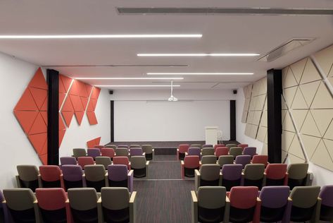 Golnan Puratos Complex,© Deed Studio Conference Room Design, Kindergarten Interior, Meeting Hall, Contemporary Office Design, Classroom Interior, Lectures Room, Multipurpose Hall, Lecture Theatre, School Interior