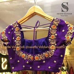 @ramjankalakendar • Instagram photos and videos Purple Colour Blouse Designs, Blue Blouse Designs, Kundan Work, Wedding Saree Blouse Designs, Kids Blouse Designs, Cutwork Blouse Designs, Sari Blouse Designs, Wedding Blouse Designs, Silk Saree Blouse Designs