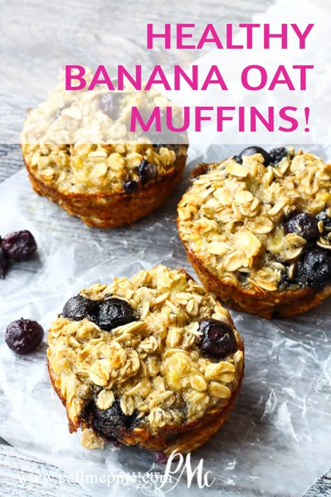 Blueberry Oatmeal Muffins Easy, Blueberry Oatmeal Bites, Banana Oatmeal Muffins Healthy Easy, Healthy Oat Muffin Recipes, Baked Blueberry Oatmeal Cups, Healthy Banana Blueberry Muffins, Healthy Banana Oat Muffins, Oatmeal Blueberry Muffins, Healthy Blueberry Banana Muffins