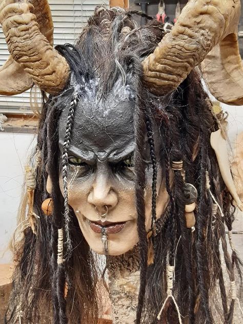 Faun Makeup, Krampus Mask, Wolf Makeup, Doctor Halloween, Demon Costume, Dc Costumes, Frankenstein Art, Monster Makeup, Rare Features