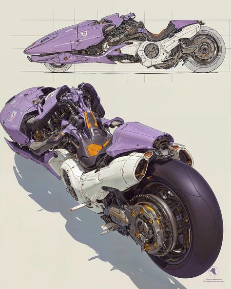 Concept Vehicles Sci Fi, Futuristic Motorcycle, Diesel Punk, Concept Motorcycles, Concept Car Design, Robots Concept, Robot Concept Art, Motorcycle Design, Bike Art