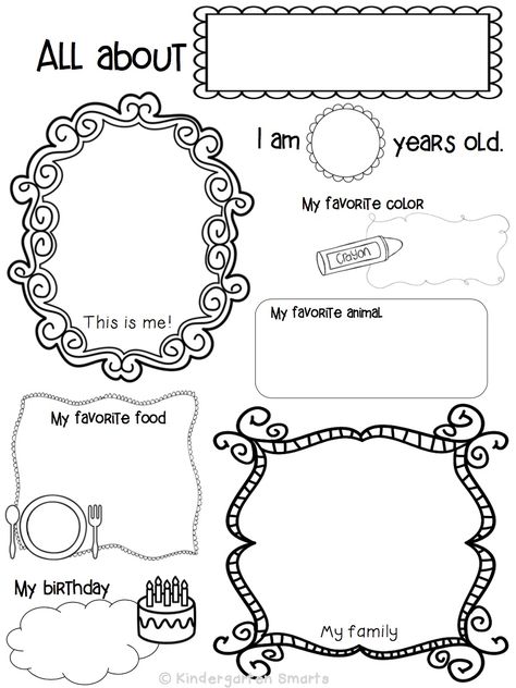 ALL ABOUT ME                                                                                                                                                                                 More About Me Worksheet, Me Worksheet, Me Preschool Theme, Kindergarten Assessment, All About Me Printable, All About Me Book, All About Me Worksheet, All About Me Preschool, All About Me Activities