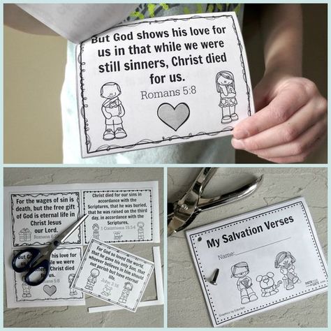 These free printable verse cards are a perfect way to share the Gospel with your kids, or to hand out to kids visiting your Sunday School or Awana.|How to Share the Gospel with Kids in 6 Simple Steps|Path Through the Narrow Gate.com Abc Salvation Printable, Abc Of Salvation Printable, Share The Gospel Craft, Romans Road To Salvation Printable, Sharing The Gospel Craft For Kids, Roman Road To Salvation, Gospel Project, Step Children, The Narrow Gate