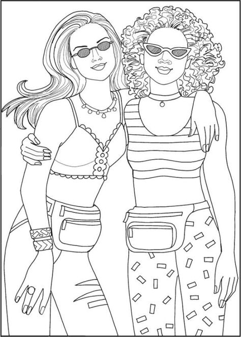 The 90’s are making a big comeback in fashion! It doesn’t seem like that long ago to me but I guess it really has been over 20 years and fashions always seem to swing back around into style again. I’m … Read More... Creative Haven Coloring Books, People Coloring Pages, Swear Word Coloring Book, Farm Animal Coloring Pages, Words Coloring Book, Canvas Drawing, Dover Publications, Princess Coloring Pages, Dinosaur Coloring