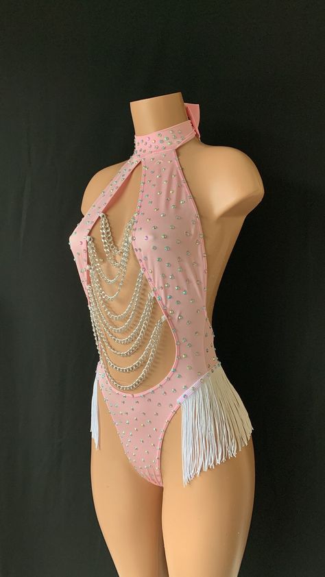 Exotic Dance Wear, Rave Theme Outfits, Pole Dancer Outfit, Strip Outfit, Pink Rave Outfit, Strip Club Outfit, Exotic Dancer Outfits Clubwear, Exotic Dancer Outfits, Dance Wear Outfits