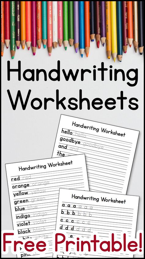 A set of 10 handwriting worksheets to help your child improve their handwriting. Includes letters, common words, and a blank lined sheet for them to write their own sentences. Penmanship Worksheets, Phonics Worksheets Free, Handwriting Sheets, Handwriting Practice Worksheets, Spelling And Handwriting, Handwriting Analysis, Money Worksheets, Homeschool Worksheets, Improve Your Handwriting