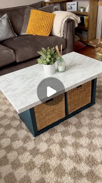 Ikea Hack Coffee Table, Ikea Coffee Table Hack, Easy Coffee Table, Coffee Table Hacks, Ikea Ad, Ikea Coffee, Ikea Coffee Table, Frenchic Paint, Ikea Couch