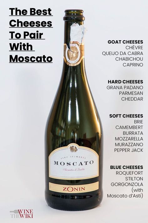 moscato cheese pairing infographic Moscato Pairing Food, Moscato Pairing, Alcohol Pairings, Charcuterie Vegan, Guide Infographic, Wine Jelly, Wine Tips, Moscato Wine, Baking Secrets