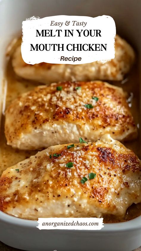 Melt in Your Mouth Chicken Easy Chicken Family Dinners, Easy Tasty Chicken Recipes, Moist Chicken Tenderloins, Quick 30 Minute Dinner Ideas, Best Easy Chicken Recipe, Easy Bake Chicken Recipe, Mouth Watering Chicken, Bland Chicken Recipes, Easy Chicken Dishes For A Crowd