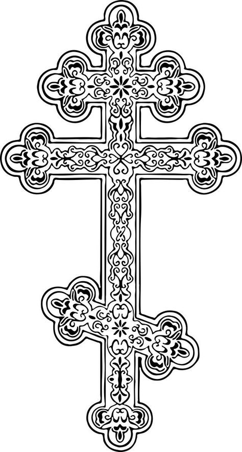 Crucifix Tattoo, Crucifix Art, Celtic Zodiac, Celtic Cross Tattoos, Heaven Tattoos, Christ Tattoo, Eastern Orthodox Church, Cross Tattoo Designs, Orthodox Cross