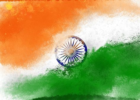 Indian Flag Illustration, Indian Background, Independence Day Of India, Green Texture Background, Orange Flag, Flag Watercolor, Indian Flag Photos, Watercolor Indian, Independence Day Wallpaper