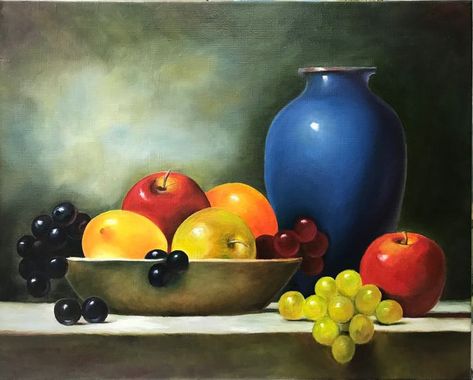 Fruit Bowl Drawing, Fruit Art Drawings, Fruits Drawing, Kerala Mural Painting, Pastel Sec, African Art Paintings, Still Life Fruit, Beautiful Art Paintings, Watercolor Fruit