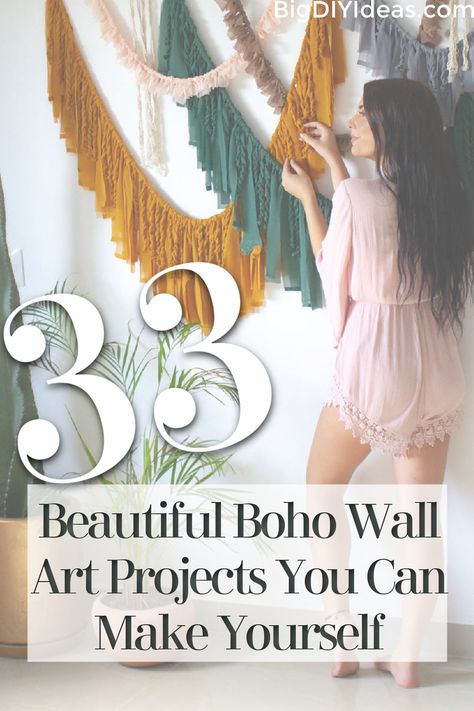 Boho is the trend we can't seem to quit! The cozy, earthiness of this style continues to go on in popularity through every age group! It makes for an adorable nursery, super cool teen room, and looks amazing in your main living areas. Gardening Signs, Wall Art Projects, Macrame Feather Wall Hanging, Boho Crafts Diy, Diy Boho Decor, Adorable Nursery, Cottage Signs, Macrame Wall Hanging Diy, Simple Wall Art