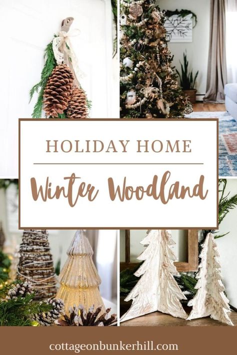 How To Create A Winter Woodland Themed Christmas Woodland Themed Christmas, Woodland Christmas Theme, Themed Living Room, Woodland Christmas Decor, Diy Woodland, Woodland Christmas Tree, Christmas Entry, Bunker Hill, Winter Woodland