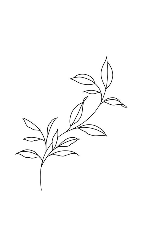 Cute Vines Drawing, Line Art Plant Tattoo, Floral Line Drawing Simple, Line Art Floral Tattoo, Line Art Drawings Plants, Line Flower Tattoo Simple, Plant Tattoo Drawing, Abstract Plant Tattoo, Vine Line Drawing