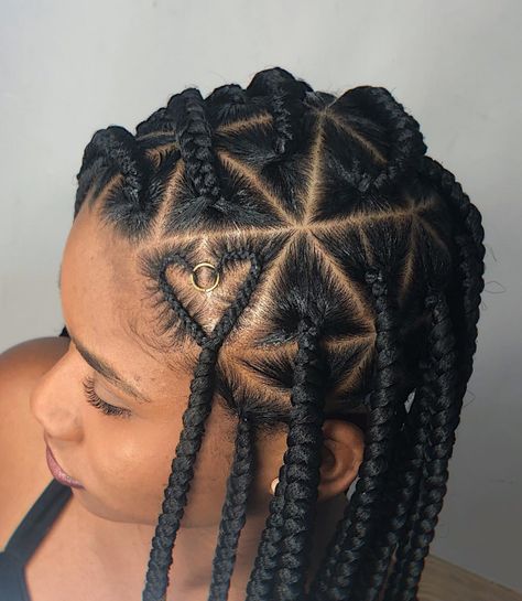 Brown Braids, Triangle Braids, Triangle Box Braids, Fancy Braids, Small Box Braids, Wedding Braids, Stylish Hairstyles, Hair Adviser, Single Braids