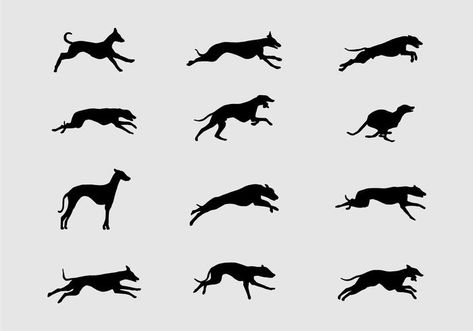 Whippet Tattoo, Whippet Silhouette, Greyhound Tattoo, Running Tattoo, Dog Logo Design, Cactus Tattoo, Dog Line Art, Greyhound Art, Silhouette Tattoos