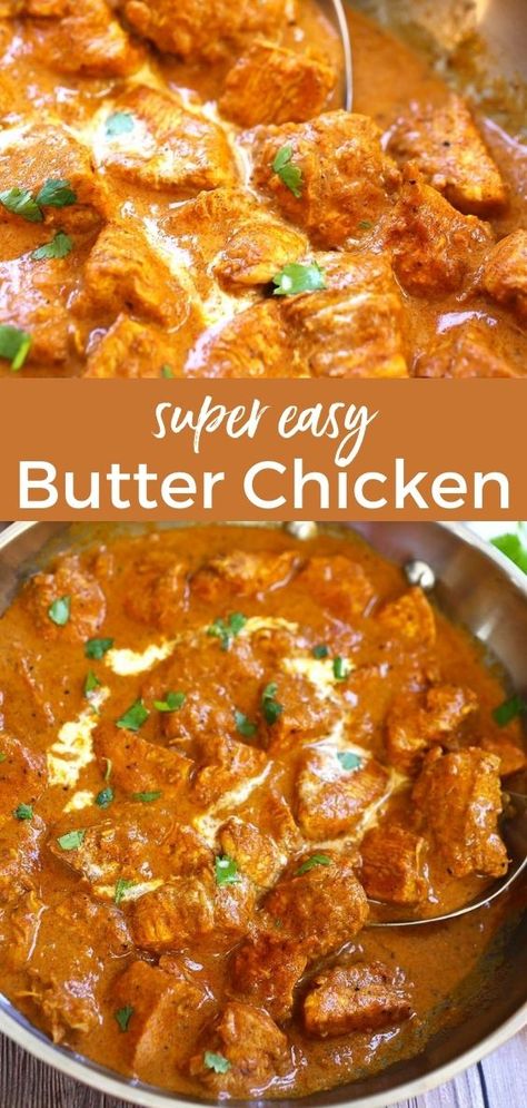 Indian Naan, Easy Butter Chicken Recipe, Tomato Butter Sauce, Easy Butter Chicken, Butter Chicken Recipe Indian, Butter Chicken Sauce, Butter Chicken Recipe Easy, Butter Chicken Curry, Chicken Sauce Recipes