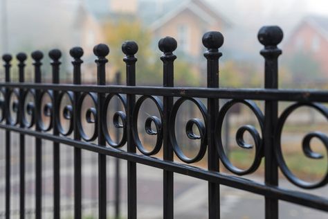 What To Know About Metal Fencing Iron Fence Panels, Metal Fencing, Aluminum Fencing, Hot Tub Deck, Cheap Fence, Fencing Material, Steel Fence, Fencing Companies, Wrought Iron Fences