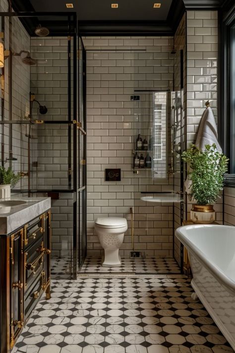 Embrace Timeless Elegance with Traditional Bathrooms 🛁✨ Design a classic and sophisticated bathroom with traditional decor. Use vintage fixtures, elegant tiles, and timeless accents for a luxurious space. 🌿🕰️ #TraditionalBathroom #HomeDecor #ClassicDesign #BathroomInspo 1910 Bathroom Design, 1910 Bathroom, Bathroom Lighting Ideas, Cottage House Designs, Bathrooms Design, Vintage Tiles, Traditional Bathroom Designs, Traditional Bathrooms, Sophisticated Bathroom