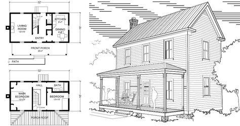 These very complete plans for a small farm house are distributed under the Creative Commons License. The plans include everything; Site Plan, Foundation Plan, Roof Plan, Interior and Exterior Detai… Farmhouse House Plans, Virginia Farmhouse, House Plans 2 Story, Farmhouse Addition, Farmhouse Floor Plans, Two Story House Plans, Cabin Floor, Free House Plans, Cabin Floor Plans