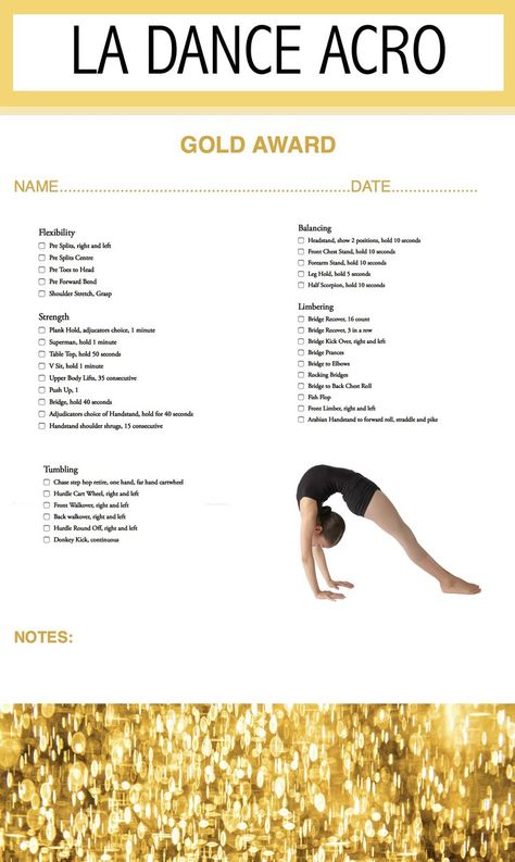 LA Dance Acro Gold — ANGELA ROUTLEDGE PILATES Acro Class Plan, Dance Curriculum, Dance Terms, Dance Flexibility Stretches, Flexibility Tips, Dancer Stretches, Dance Acro, Dance Skills, Ballerina Workout