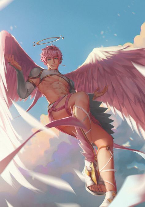 Bean Boozled, Male Angel, Anime Guys Shirtless, Character Design Male, 영감을 주는 캐릭터, Anime Drawings Boy, Boy Art, Handsome Anime Guys