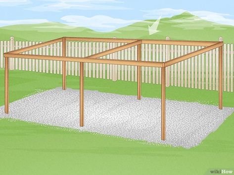 How to Build a Carport: Step-by-Step DIY Instructions Diy Attached Carport, Wooden Carports Diy, Building A Carport On A Budget, Carport Diy How To Build, Diy Carport Cheap How To Build, Diy Rv Carport, Diy Carport Ideas, Attached Carport Ideas, Car Port Ideas