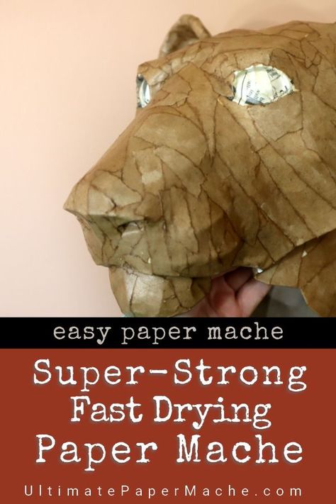 Mascara Papel Mache, Paper Mache Recipe, Paper Mache Paste, Fast 8, Paper Mache Projects, Paper Mache Mask, Making Paper Mache, Paper Mache Animals, Paper Mache Clay