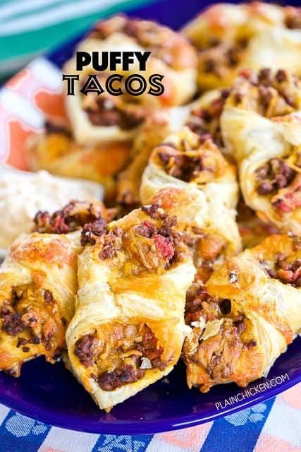 Healthy Super Bowl Recipes, Hamburger Taco, Healthy Super Bowl, Puffy Tacos, Mexican Pasta Salad, Pastry Treats, Football Friday, Super Bowl Food Healthy, Super Bowl Recipes