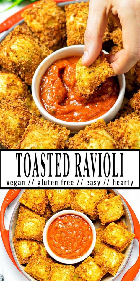 Homemade Vegan Ravioli, Fun Vegan Dinners, Vegetarian Ravioli, Emo Room, Vegan Ravioli, Easy Mediterranean Recipes, Spring Recipes Dinner, Vegan Entrees, Toasted Ravioli