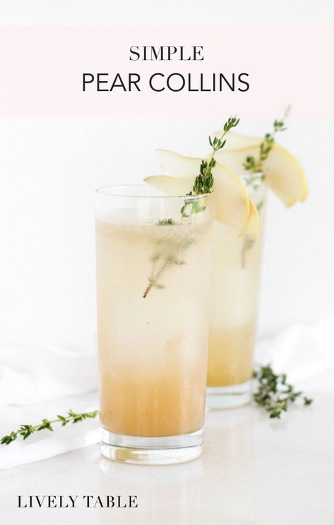 Pretty Cocktail, Pear Cocktails, Collins Cocktail, Drinks Recipe, Fall Cocktails Recipes, Pretty Cocktails, Healthy Cocktails, Photo Food, Fall Cocktails