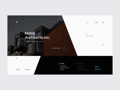 Mataj Architects - Homepage Animation Metal Website Design, Architect Website, Web Animation, Architect Studio, Creative Inventions, Webdesign Inspiration, Ui Design Website, Homepage Design, Web Ui Design