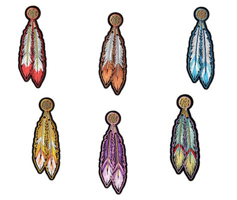 Native American Indian feathers patch Native American Embroidery, Indian Dream Catcher, Native American Feathers, Indian Feathers, Biker Patches, Sewing Embellishments, Native American Art, Native American Indians, Color Free