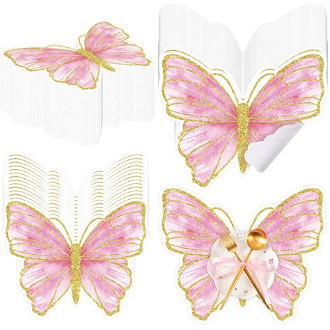 PRICES MAY VARY. Rich in Quantity: there are 100 pieces of disposable placemats, designed with the shape of butterfly in pink and gold, delicate and adorable, and the adequate amount can meet your daily use and replacement demands, and you can also share them with your family and friends Safe and Reliable: the paper placemats disposable 100 pack are made of quality paper material, with single sided and clear printing, which are safe and reliable, and are disposable, saving your cleaning time Fav Butterfly Place, Butterfly Party Decorations, Party Kitchen, Butterfly Table, Spring Summer Wedding, Paper Placemats, Butterfly Baby Shower, Butterfly Party, Kitchen Dining Table