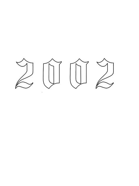 2002 Tattoo Stencil, 2002 Number Tattoo, 2002 Neck Tattoo, 2002 Old English Tattoo, 2002 Tattoo Design, 2002 Tattoo Font, Mira Tattoo, 2002 Tattoo Ideas, 2002 Tattoo