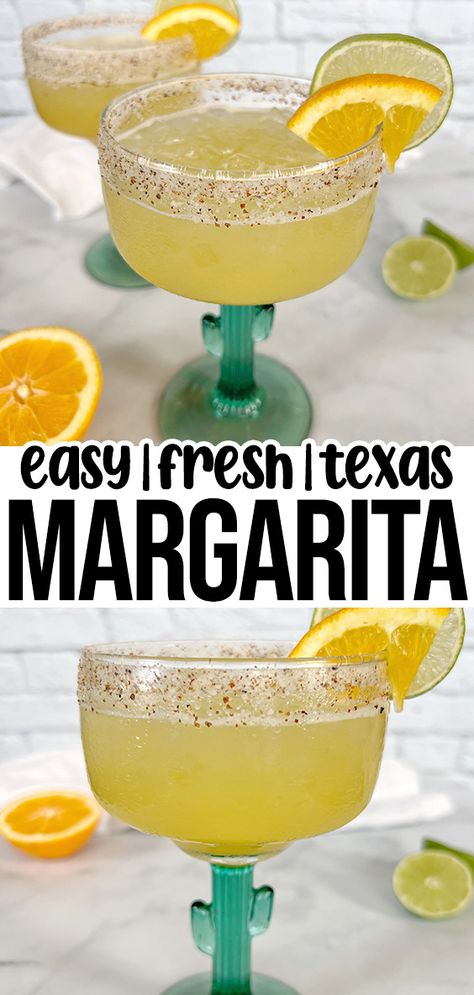 Texas Margarita Recipe On The Rocks, Large Batch Margarita Recipe, Texas Margarita Recipe, Purple Drinks Alcohol, Margarita Recipe On The Rocks, Texas Margarita, Agave Margarita Recipe, Orange Margarita Recipe, Homemade Margarita Recipe