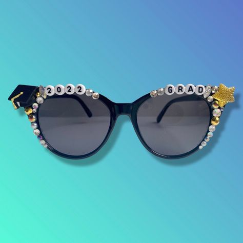 Graduation Gift/Senior/Graduate/2022/High School/College/Senior Sunnies/Fun Gift Senior Sunglasses, Graduation Sunglasses, High School Grad Gifts, Bride Sunglasses, Gift For Graduate, College Grad Gifts, Beaded Sunglasses, Novelty Sunglasses, College Senior