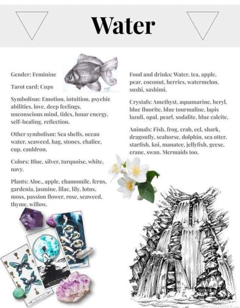 Water Magick, Potions Recipes, Water Witch, Easy Spells, Healing Room, Witch Spirituality, Elemental Magic, Astrology Books, Element Symbols