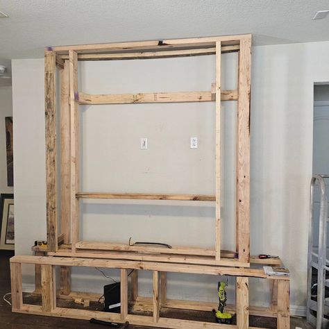 Entertainment Center from scratch #livingroomdecor #entertainmentcenter #diyprojects Diy Projects, Entertainment Center, From Scratch, Living Room Decor, Entertainment, Quick Saves