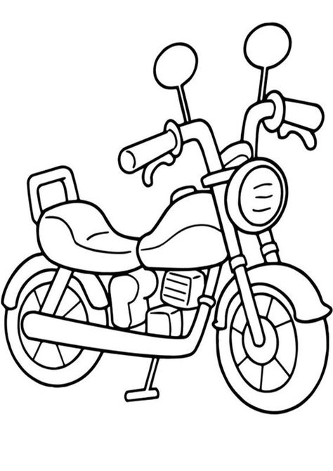 Motorcycle Coloring Pages, Kids Colouring Printables, Kids Printable Coloring Pages, Image Moto, Boy Coloring, Motor Cycle, Cars Coloring Pages, Easy Coloring, Coloring Supplies