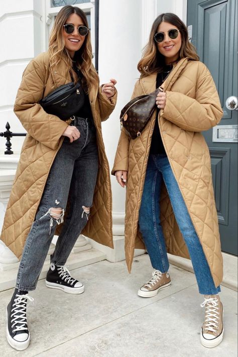 quilted jacket | quilted coat | quilted clothes | spring jackets 2021 | spring jacket Quilted Coat Outfit, Quilted Jacket Street Style, Long Puffer Jacket Outfit, Quilted Fall Jacket, Long Jacket Outfit, Fall Jacket Trends, Quilted Jacket Outfit, Puffer Coat Outfit, Capsule Style