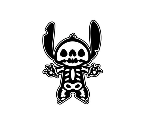 Stitch Skeleton, Skeleton Stitch, Cute Cricut Ideas, Stitch Halloween, Skeleton Svg, Silhouette Art Disney, Halloween Png Images, Svg Skeleton, Skeleton Svg Halloween