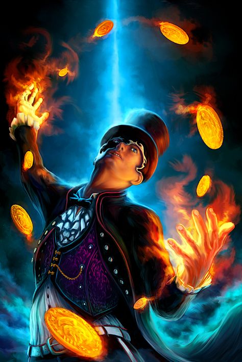 Card Magician Character Design, Paint Book Cover, Chaos Magician, Magician Oc, Magician Character Design, Magician Illustration, Tragic Characters, Old Magician, Fantasy Magician