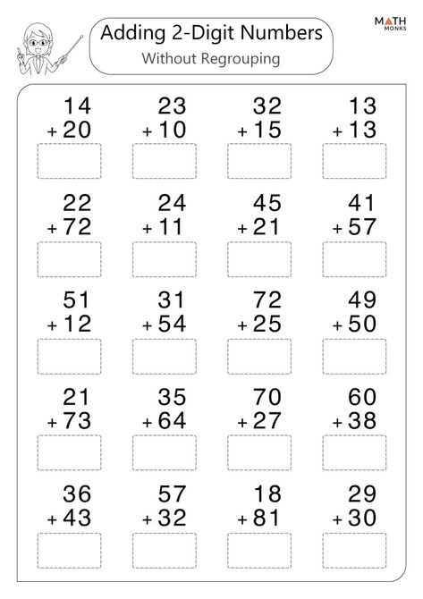 Addition Worksheets 2 Digit, Double Digit Addition Worksheets, Addition Two Digits Worksheet, Addition Without Regrouping Worksheet, Addition Of 3 Digit Numbers, Basic Addition Worksheets, 2digit Addition With Regrouping, Addition With Regrouping Worksheets, Addition Without Regrouping