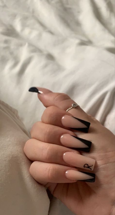 Black Acrylic Nails, Colored Acrylic Nails, Girly Acrylic Nails, French Tip Acrylic Nails, Simple Acrylic Nails, Short Square Acrylic Nails, Almond Shape, Long Square Acrylic Nails, Nails Spring