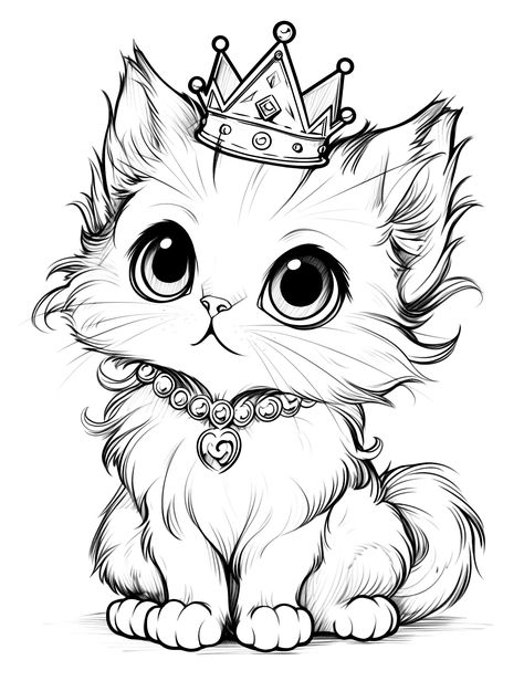 Kittens Coloring, Our Mindful Life, Spiderman Coloring, Farm Animal Coloring Pages, Cat Coloring, Cat Coloring Book, Super Cute Cats, Unicorn Coloring, Kids Animals