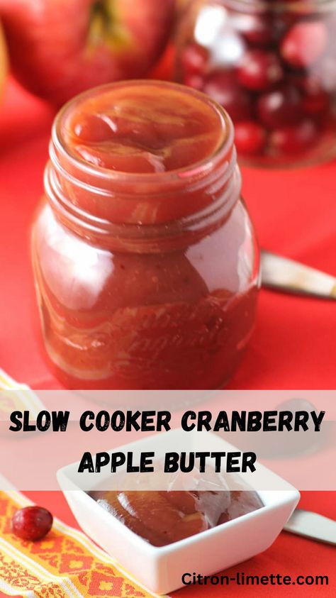 It’s made by cooking fruits with sweeteners and spices to create a flavorful and rich spread without the use of dairy products. Cranberry Apple Butter, Cranberry Apple Butter Crockpot, Applebutter Canning Recipes, Crockpot Apple Butter Recipe Slow Cooker, Apple Butter Crock Pot No Sugar, Crockpot Apple Butter For Canning, Applebutter Canning Recipe Crockpot, Vegan Protein Breakfast, Cooking Cranberries