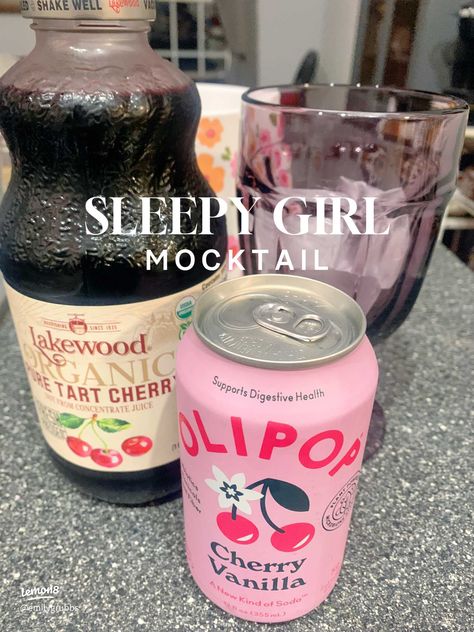 Sleepy Girl Mocktail 🍷✨ | Gallery posted by Emily Grubbs | Lemon8 Sleepy Mocktails, Nightcap Drink, Summer Eats, Sleepy Girl, Drink Recipes Nonalcoholic, Healthy Baby, Healthy Food Motivation, Healthy Lifestyle Food, Healthy Drinks Recipes