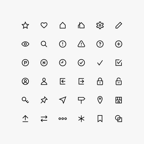 Minimal Icon Design, Easy Tattoos To Draw, Bullet Journal Key, Free Icon Set, Minimalist Icons, Simple Icon, Lesson Planner, Pixel Perfect, Iphone Design